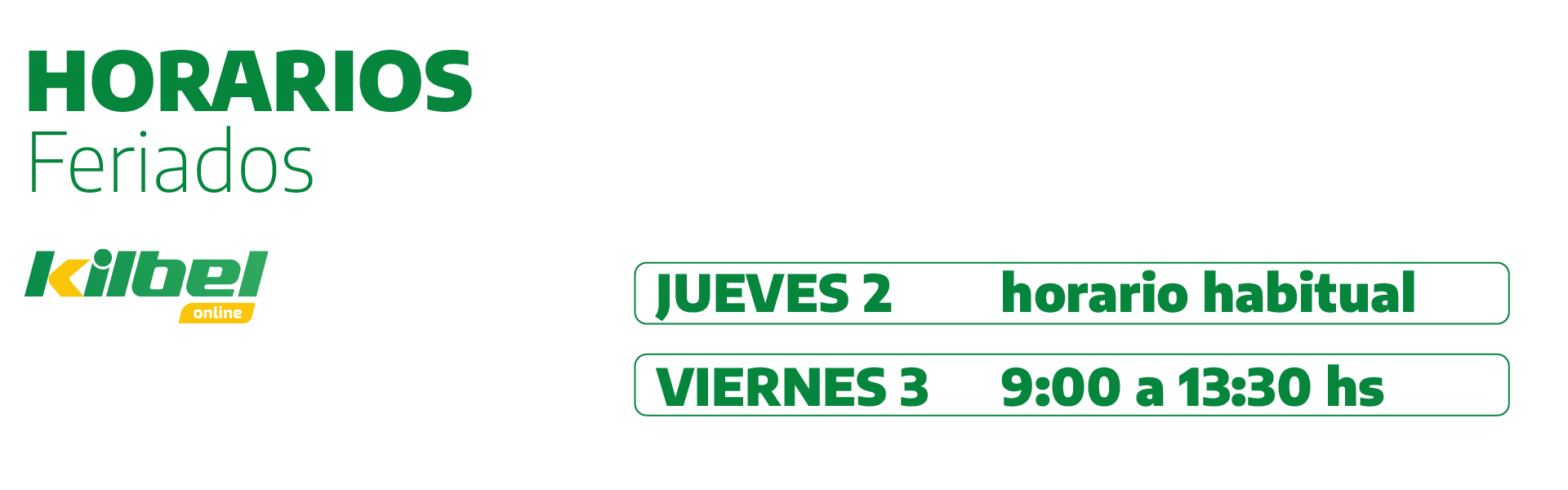 horarios feriado