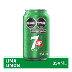 Gaseosa lima limón descartable - lata 7 Up 354 Cm3