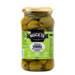 Aceitunas verdes descarozadas light - frasco Nucete 360 Gr