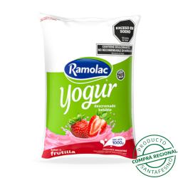 Yogur bebible descremado frutilla - sachet Ramolac 1 Kg