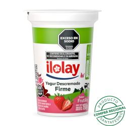 Yogur firme 0 % frutilla - pote Ilolay 190 Gr