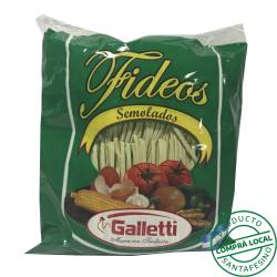 Fideos largos tallarines semolados verde Galletti 500 Gr