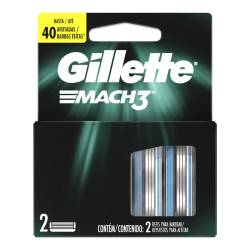Cartucho mach3 Gillette 2 U