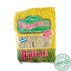 Fideos largos tallarines vermichelli verde Galletti 500 Gr