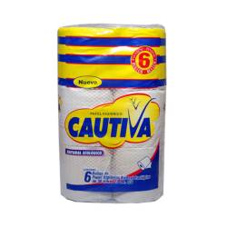 Papel higiénico 6x30 m Cautiva 6 U