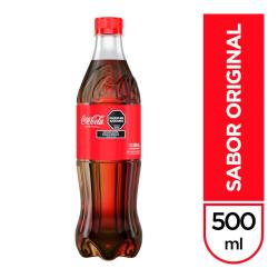 Gaseosa cola descartable - botella Coca Cola 500 Cm3