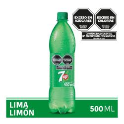 Gaseosa lima limón descartable - botella 7 Up 500 Cm3