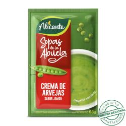 Sopa crema arvejas con jamón Alicante 68 Gr