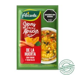 Sopa de la huerta con fideos/vegetales Alicante 72 Gr