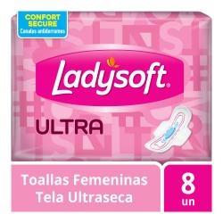 Toallas femeninas con alas ultradelgada seca Ladysoft 8 U
