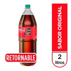 Gaseosa cola retornable - botella Coca Cola 2 Lt