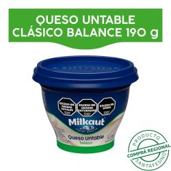 Queso untable clásico balance Milkaut 190 Gr
