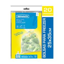 Bolsas freezer 25x35cm con precinto Separata 20 U