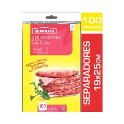 Láminas para freezer 19x25cm Separata 100 U