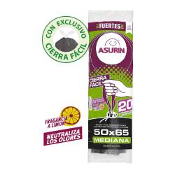Bolsas residuos con manija 50x65 cm Asurin 20 U