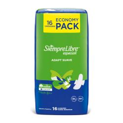 Toallas femeninas con alas especial Siempre Libre 16 U