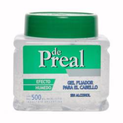 Fijador gel efecto humedo - pote Preal 500 Gr