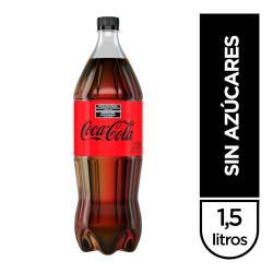 Gaseosa cola sin azúcar descartable - botella Coca Cola 1.5 Lt