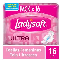 Toallas femeninas con alas ultradelgada seca Ladysoft 16 U