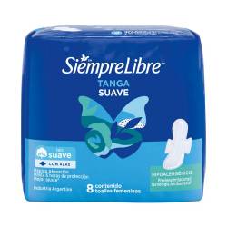 Toallas femeninas con alas tanga Siempre Libre 8 U