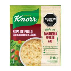 Sopa casera pollo con fideos cabello de angel Knorr 105.6 Gr