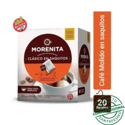 Café molido tostado - saquitos Morenita 20 U