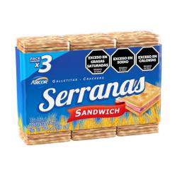 Galletita sandwich agrupada Serranas 336 Gr