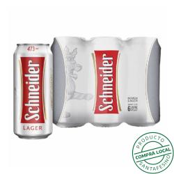 Cerveza rubia lata x473 pack Schneider 6 U
