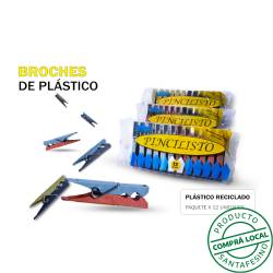 Broches plástico Pincilisto 12 U