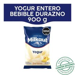 Yogur bebible entero durazno - sachet Milkaut 900 Gr