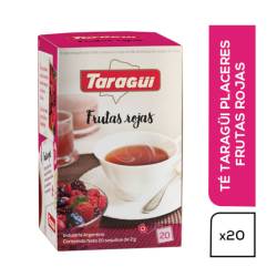 Té frutas rojas ensobrado - saquitos Taragüi 20 U