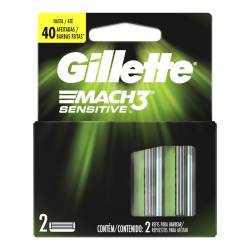 Cartucho mach3 sensitive Gillette 2 U
