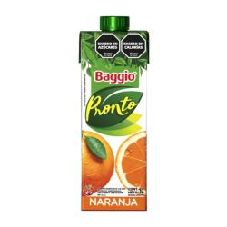 Jugo naranja - tetra Baggio Pronto 1 Lt