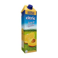 Jugo naranja durazno con pulpa - tetra Citric 1 Lt
