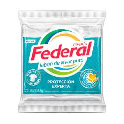 Jabón pan blanco 2x150 G. Federal 300 Gr