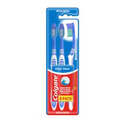 Cepillo dental extra clean 3x2 medio Colgate 3 U