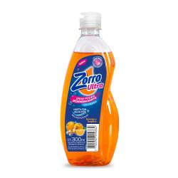 Detergente líquido ultra naranja y jengibre Zorro 300 Ml