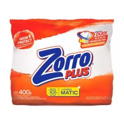 Jabón en polvo lavarropas automático clásico - bolsa Zorro 400 Gr