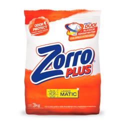 Jabón en polvo lavarropas automático clásico - bolsa Zorro 3 Kg