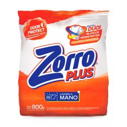 Jabón en polvo lavado a mano - bolsa Zorro 800 Gr