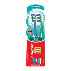 Cepillo dental 360 suave x2 Colgate 2 U