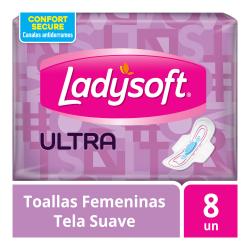 Toallas femeninas con alas suave ultra Ladysoft 8 U