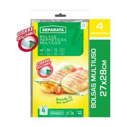 Bolsas multiuso 27x28 con cierre deslizable Separata 4 U