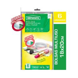 Bolsas multiuso 18x20 con cierre deslizable Separata 6 U