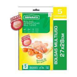 Bolsas multiuso 27x28 con cierre a presión Separata 5 U