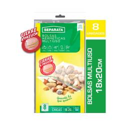 Bolsas multiuso 18x20 con cierre a presión Separata 8 U