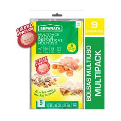 Bolsas multiuso multipack con cierre a presión Separata 9 U
