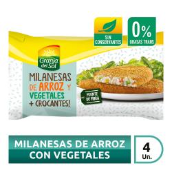 Milanesas de arroz con vegetales Granja Del Sol 330 Gr