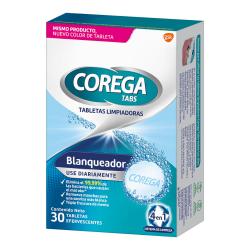 Tabletas blanqueadoras para protesis dentales Corega 30 U