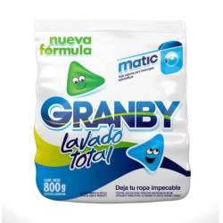 Jabón en polvo lavarropas automático - bolsa Granby Matic 800 Gr